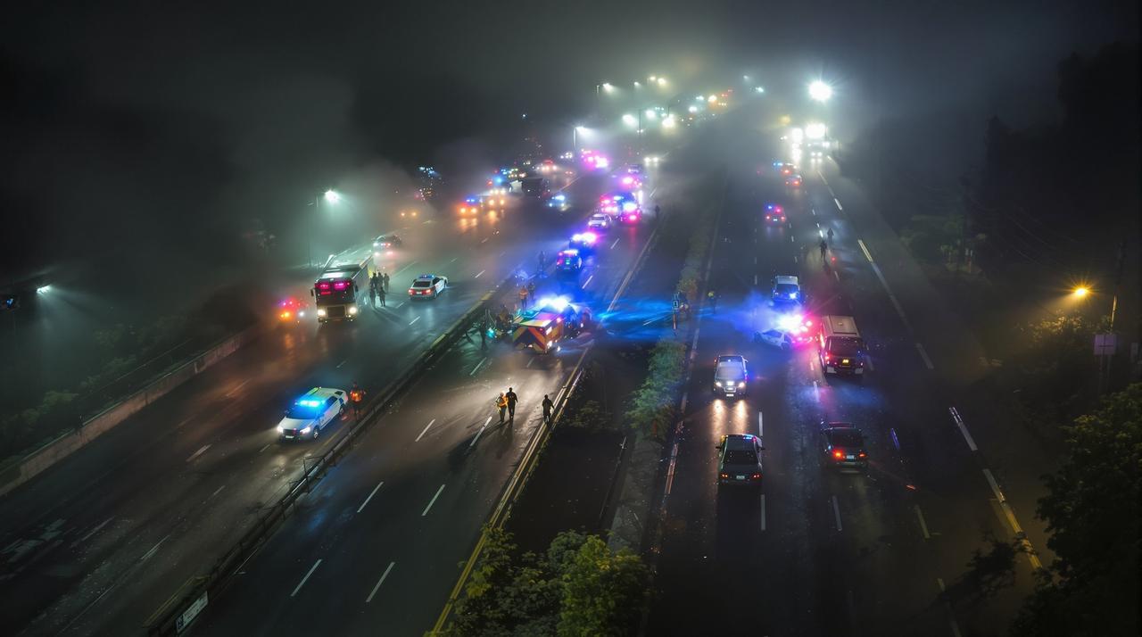 某城市发生重大交通事故，多辆车连环相撞造成严重伤亡